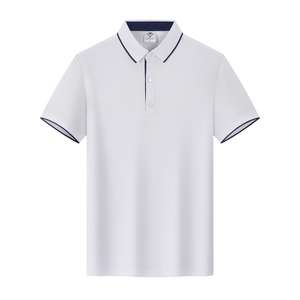 T-shirt d'été pour homme de bonne qualité, anti-plis, tricoté, 100% coton, imprimé, avec poche, multicolore, col rond - Product Image 2