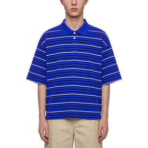 Striped Boxy <b>Collared</b> for Polo <b>Shirt</b> for <b>Men</b> and Women Breathable Knit Short Sleeve Summer Style Sizes XL-6XL - Product Image 3