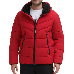 Veste matelassée d'hiver personnalisée de haute qualité pour hommes à col montant avec capuche Design à bulles imperméable et respirant pour l'extérieur - Product Image 1