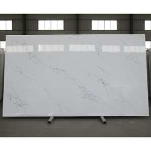 Venta al por mayor 2025 veta de mármol Calacatta losas de piedra artificial blanca encimeras de cuarzo de mármol para isla de cocina encimera de baño - Product Image 4