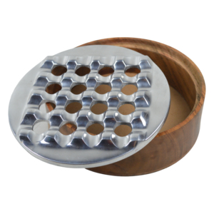 Nouveau moule pour plateau de fumage arrondi avec base design en bois La coutume exige la conception de logo Conception en forme de grille au meilleur prix - Product Image 1
