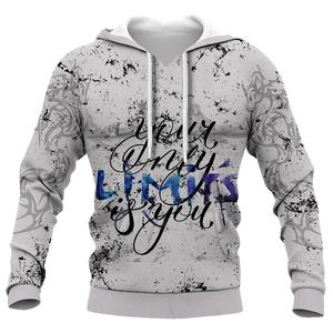 Nuevo otoño Hombre Sudaderas con capucha moda 3D impresión letra suelta y cómoda sudadera Casual bolsillo Sudadera con capucha ropa - Product Image 5