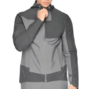 Survêtement décontracté à fermeture éclair en molleton respirant pour hommes, Vente en gros de survêtements en polyester avec logo personnalisé Protection UV à séchage rapide pour l'hiver - Product Image 5