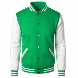 Personalizable High School Team Varsity Chaquetas Unisex de Béisbol de Invierno con Cuello Levantado de Lona Impreso Estilo Bordado - Product Image 4