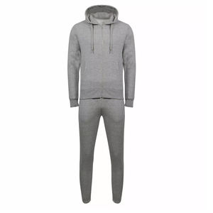 Nouveaux hommes plaine sweat à capuche sweats à capuche Zip Top Joggers Jogging survêtement ensemble 100% coton survêtements du Pakistan - Product Image 4