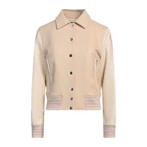 Veste universitaire en satin de coton de haute qualité pour femmes, longueur régulière, coupe ample, col rond, matelassée, brodée, respirante, tricotée - Product Image 1