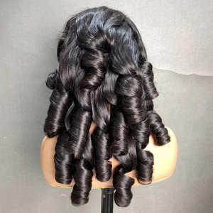 Pelucas de Cabello Humano Natural Negro Rizado y Voluminoso, Cabello Humano Vietnamita Virgen, 5x5 13x4 13x6, Peluca con Cierre de Encaje Voluminoso, Proveedor de Cabello - Product Image 1