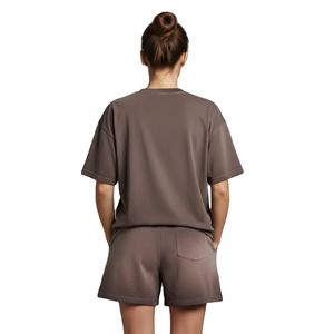 Ensemble 2 pièces pour femmes, t-shirt et short surdimensionnés en coton 100% brodé de dentelle vintage, qualité supérieure, vêtements d'été - Product Image 3