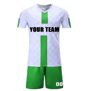 High Quality Cheap Soccer Jersey 100% Polyester Club Soccer Uniform