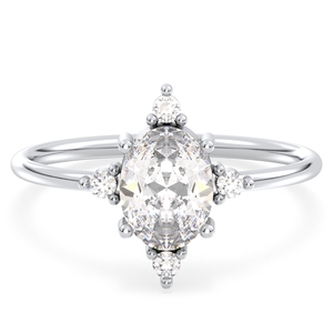 Anillo de Moissanita de Corte Ovalado de Alta Calidad REYES de 1.09 Quilates en Oro Rosa Sólido de 14K, Joyería de Regalo de Compromiso y Boda para Mujer - Product Image 5