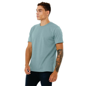 T-shirt CVC unisexe bleu chiné Lagoon: 52% Airlume Coton peigné, 48% Poly Blend - Product Image 2