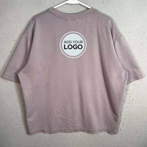 AIRism, camiseta de gran tamaño Unisex para hombres y mujeres, camisetas de verano de media manga de algodón con timbre, Camisetas básicas informales holgadas con cuello redondo - Product Image 2