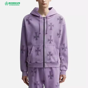 Sweat-shirt à capuche zippé sur mesure de qualité supérieure, unisexe, avec poche kangourou, vêtements de sport, décontracté, 100% coton - Product Image 5