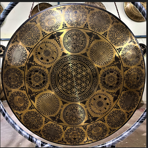 Gong fait à la main pour la prière religieuse Yoga et méditation de guérison sonore un genre de produit artisanal - Product Image 2