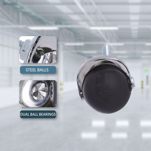 CCE 2 pouces roulettes à billes modernes Standard 3/8 "tige usage extérieur salon cuisine salle à manger école salle de sport hôpital entrepôt salle de bain - Product Image 4