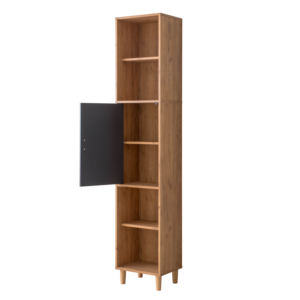 Estantería alta de 5 niveles de nuevo diseño con estantería de almacenamiento de exhibición de 1 puerta - Product Image 5