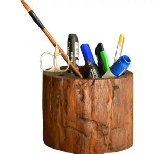 עץ משובח משובח מחזיק כלי שולחן כתיבה מארגן וסמן עט עט מחזיק אחסון עיפרון לבית נייר לבית עיצוב 2023 שולחן
