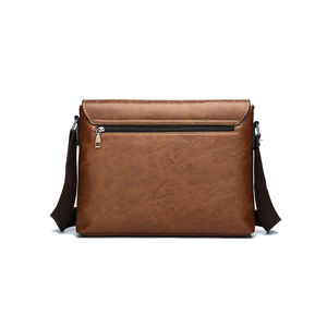 Sac d'ordinateur portable croisé de couleur unie vintage décontracté et tendance pour hommes fabriqué au Pakistan - Product Image 3