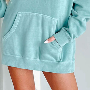 Streetwear Women Oversized Hoodie 100% Cotton Material Lightweight Quickdry <b>Drop</b> Shoulder Style Blank hoodies - Product Image 6