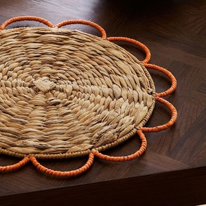 Napperon en jacinthe d'eau tissé à la main tapis de Table naturel rond tapis de salle à manger écologique pour Table à manger cuisine et décoration de la maison - Product Image 6