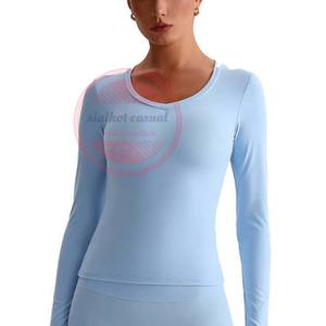 T-shirts respirants à manches longues col rond sous-vêtements ajustés - Product Image 2