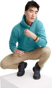 Sweat à capuche en molleton doux surdimensionné pour homme, chaud pour l'hiver, avec poche, logo personnalisé, uni, décontracté, streetwear - Product Image 2