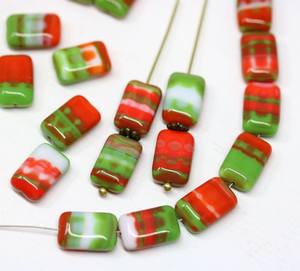 Venta al por mayor de cuentas de cristal checo de alta calidad verde rojo decorativo cristal de Murano Fabricación de joyas artesanales VISHAL BEADS HANDICRAFT - Product Image 4