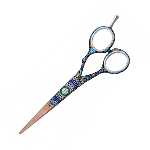 Ciseaux de coiffure professionnels en gros avec repose-doigts réglable, meilleurs ciseaux de coupe de cheveux en acier allemand, revêtement papier personnalisé - Product Image 4