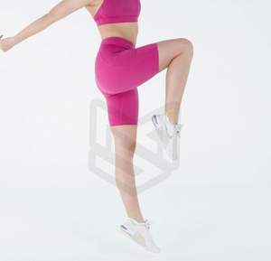 2023 Logo personnalisé femmes taille haute Compression Gym Biker Fitness Yoga Shorts doux sans couture Scrunch bout à bout Leggings - Product Image 2