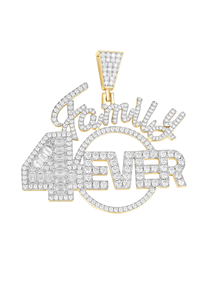 Colgante Familiar Personalizado de Oro de 14K y Chapado en Rodio con Moissanita VVS, Regalo para Siempre - Product Image 2