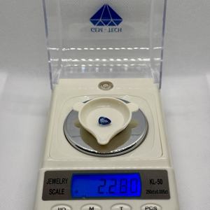 Pierre précieuse à facettes en vrac de qualité admirable Moissanite non chauffée saphir bleu naturel brillant coupe poire - Product Image 3