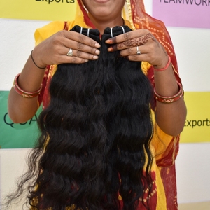 100% Natural Black Color Best Quality Wavy Virgin Indian Human Hair <b>Extensions</b> <b>Cheap</b> Double Weft Vendor Machine Machine Wavy - Product Image 5