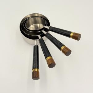 High Quality Stainless Steel Coffee Scoop Spoon Black Resin Handle Eco-Friendly Kitchen Baking Tools <b>Measuring</b> Spoons for Home - Product Image 3