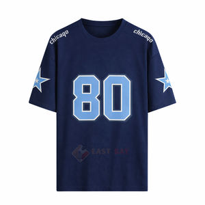 Camiseta Deportiva Negra de Alta Calidad para Hombre, Número 80, Estilo Chicago, Manga Corta, Ropa Deportiva Informal - Product Image 3