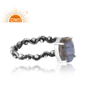 Best Selling 925 Sterling Silver Natural <b>Labradorite</b> Gemstone <b>Ring</b> Custom Jewelry Manufacturer - Product Image 4