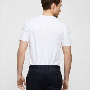 Camiseta Lisa de Cuello Redondo y Manga Corta para Hombre, Estilo Urbano, Ecológica, Color Negro - Product Image 5