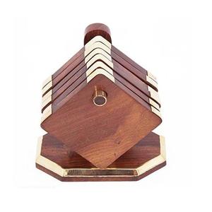 Square <b>Wooden</b> <b>Coasters</b> for Beverage Protection & Table Mat Pad Export Supply Gift Ideas from India - Product Image 1