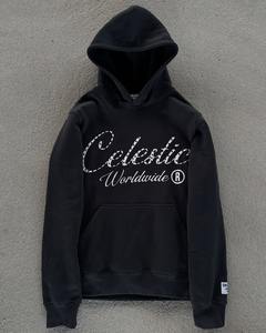 Sudadera con capucha con logotipo bordado personalizado de fabricante, ropa de calle Vintage, sudaderas con capucha cuadradas recortadas con lavado ácido desgastado con diamantes de imitación en blanco - Product Image 4