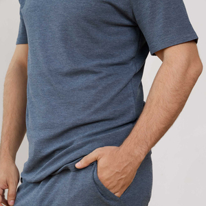 Set di t-shirt da <span class=keywords><strong>uomo</strong></span> <span class=keywords><strong>pigiama</strong></span> e <span class=keywords><strong>pantaloncini</strong></span> Waffle Set di <span class=keywords><strong>pantaloncini</strong></span> da <span class=keywords><strong>uomo</strong></span> pigiami estivi per <span class=keywords><strong>uomo</strong></span> in bambù a maniche corte - Product Image 3