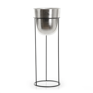 Jardinière en métal finition or antique avec support nouveauté à la recherche de bureau et maison décoration de bureau vaisselle Pots de plantes - Product Image 2