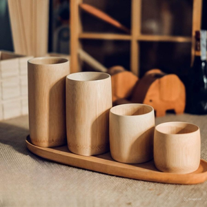 ถ้วยชาไม้ไผ่แบบทำมือถ้วยชาแบบยั่งยืนโลโก้แกะสลักด้วยเลเซอร์ออกแบบได้ตามต้องการรูปแบบงานฝีมือจากเวียดนาม - Product Image 3