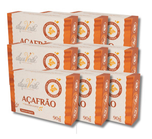 Kit de savons solides végétaux au safran naturel Alquiverde (lot de 3) - Soins de la peau végétaliens et sans cruauté - Product Image 4
