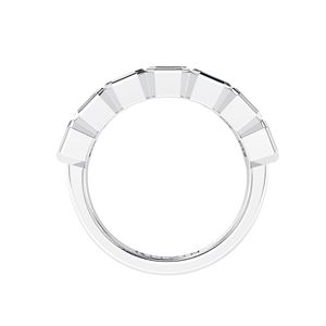 แหวนแต่งงานครึ่งนิรันดร์สำหรับผู้หญิงเพชรตัดมรกต - Product Image 6