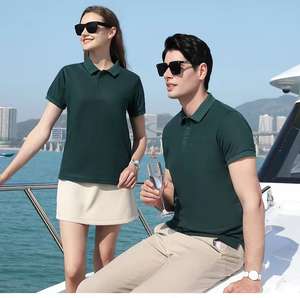 T-shirt de golf uni de grande taille décontracté 100% coton avec logo personnalisé pour hommes - Product Image 4