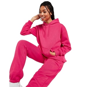 Ensemble de survêtement chaud pour femmes sweat à capuche en polaire épaisse et joggers pour femmes par temps froid pull décontracté tenues légères - Product Image 4