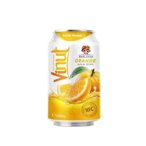 330ml VINUT Canned Orange juice drink Real juice NFC cheap price best selling private label OEM ODM HALAL BRC