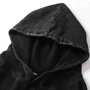 Último estilo lavado con ácido personalizar logotipo impreso hombres sudaderas con capucha 100% de alta calidad pesado GSM tela suministro directo de fábrica hombres sudaderas con capucha - Product Image 2