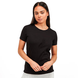 เสื้อยืดคอกลมแขนสั้นสำหรับผู้หญิงเสื้อยืดระบายอากาศแบบเรียบเข้ารูปผ้าฝ้าย - Product Image 4