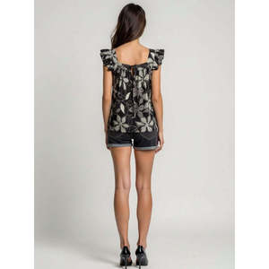 Blusa sin mangas con estampado floral para mujer, transpirable, informal, de corte regular, ligera, a la moda para verano, ropa al por mayor - Product Image 5