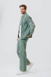 เสื้อยีนส์สำหรับผู้ชาย, เสื้อลำลองแขนยาวเสื้อยีนส์แนวสตรีทระบายอากาศได้ดีสำหรับ2025 - Product Image 3